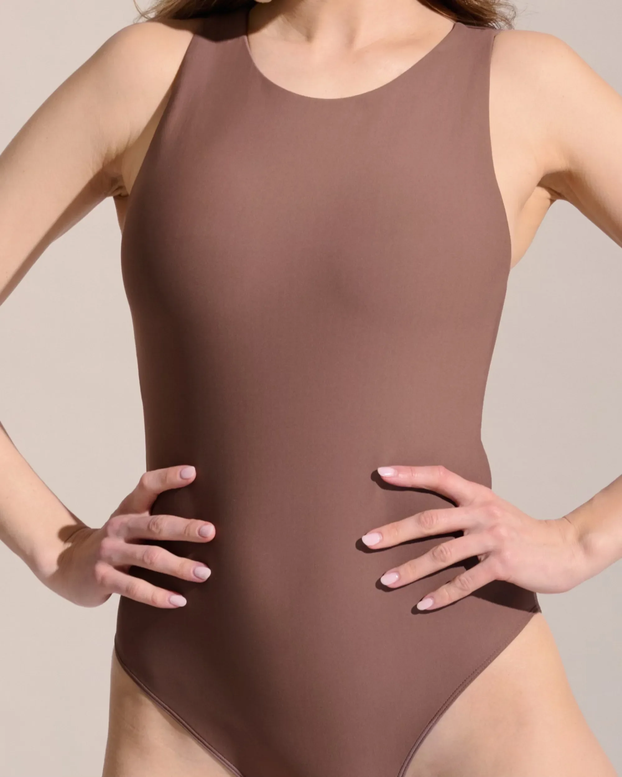Body Encolure Américaine - Taupe - Image 2