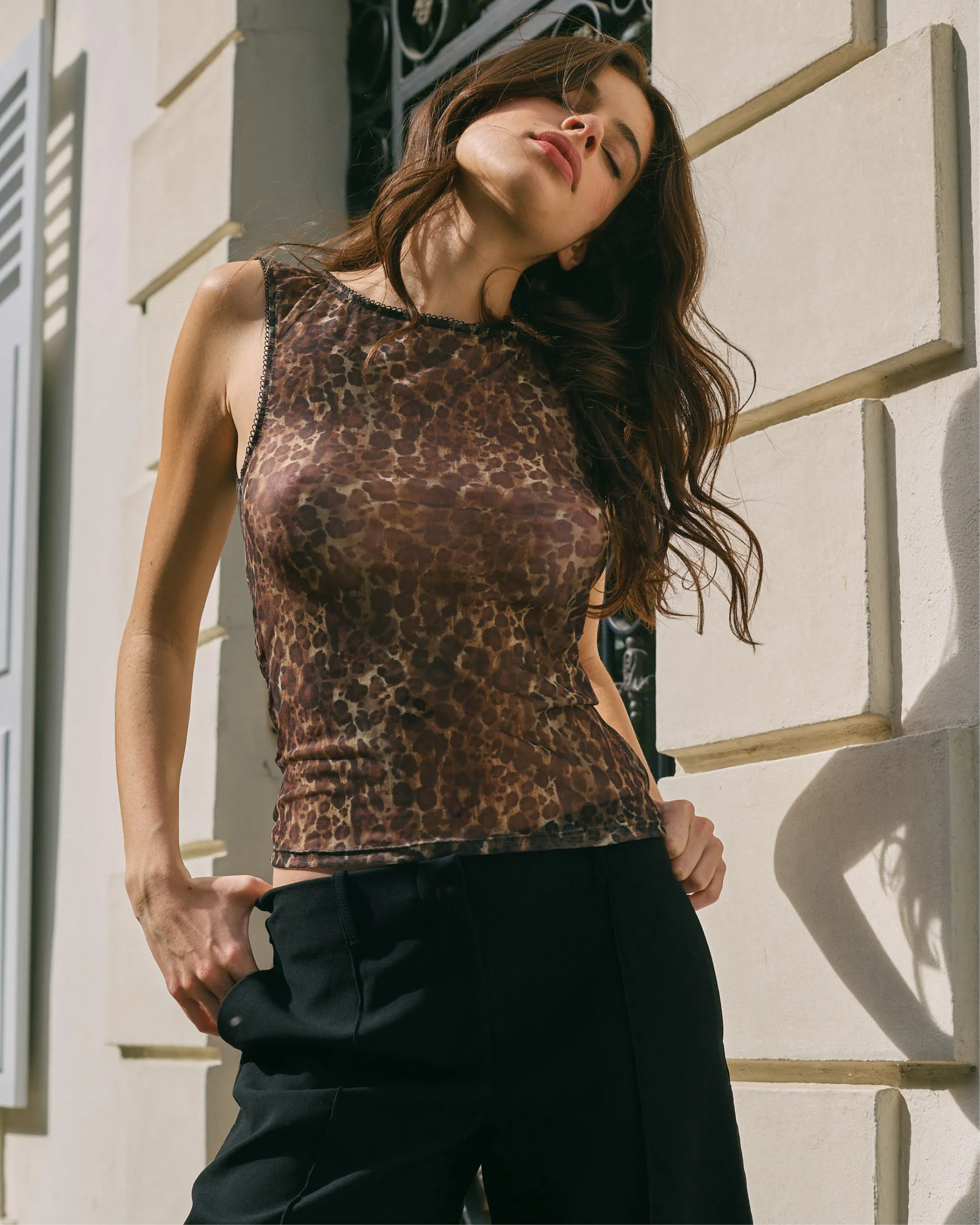 Débardeur - Mesh Affair  Leopard - Image 4