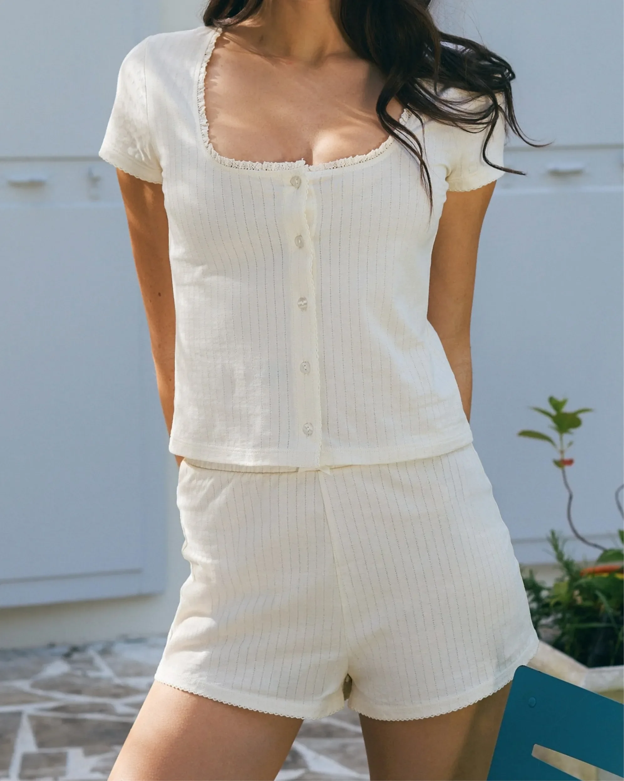 Short de pyjama - Off-White - Blooming Night - Image 4