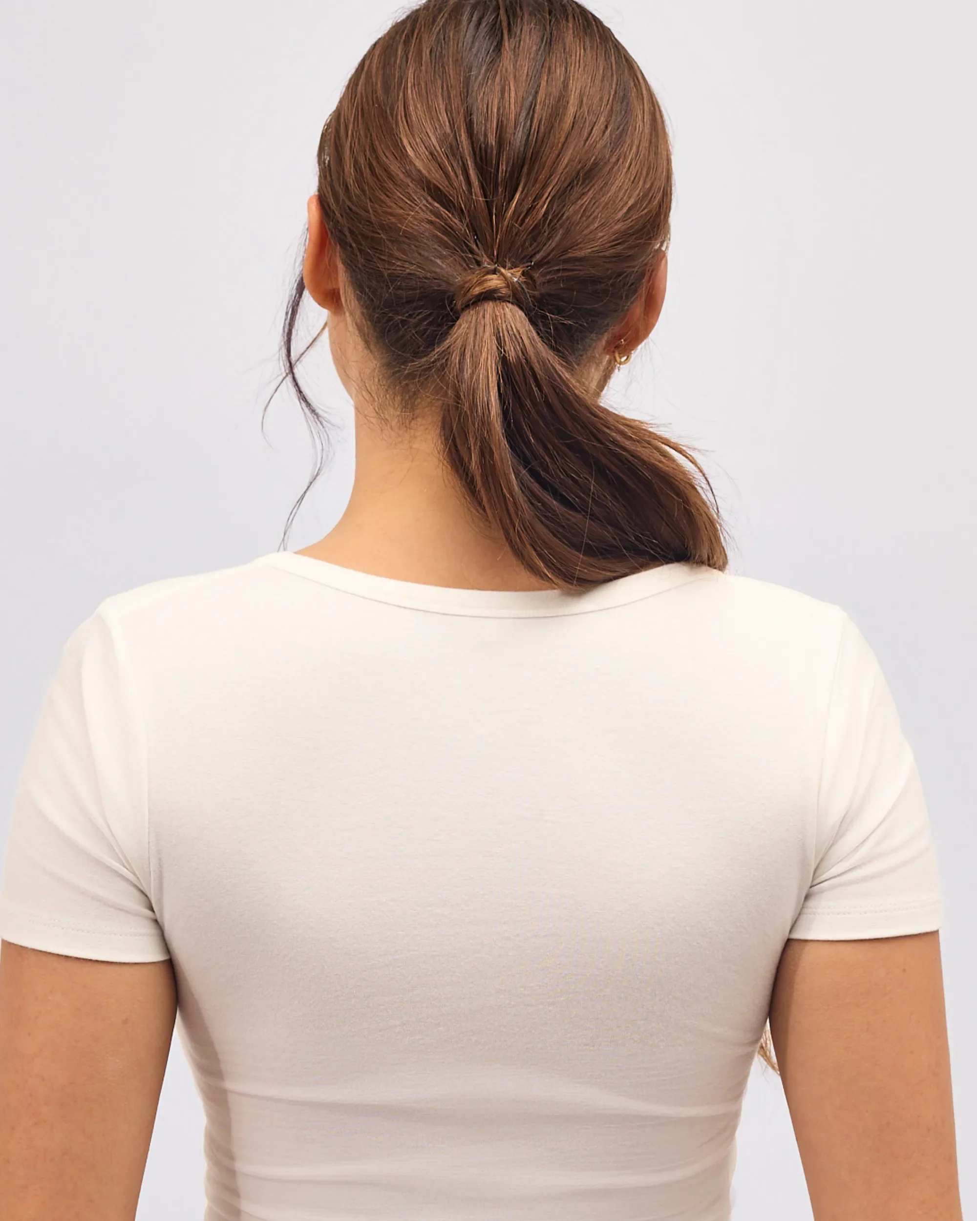 Tee-Shirt Décolleté Coton No Bra - Off White - Image 6